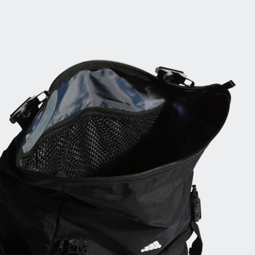 EUC Unisex Adidas Yola Roll-Top Nylo Backpack In Black & White - Picture 5 of 14